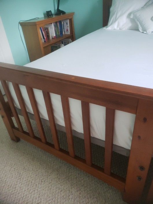 Twin Bed With Mattress, Base Board, And Chest Drawer