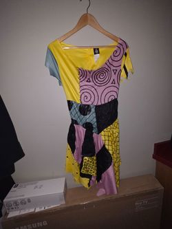 Disney Nightmare Before Christmas Sally Costume Dress Girls Size M 7-8 New Dress