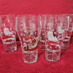 $20.00  6)CHRISTMAS  COCA-COLA GLASSES 