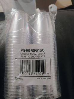 Plastic shot glasses