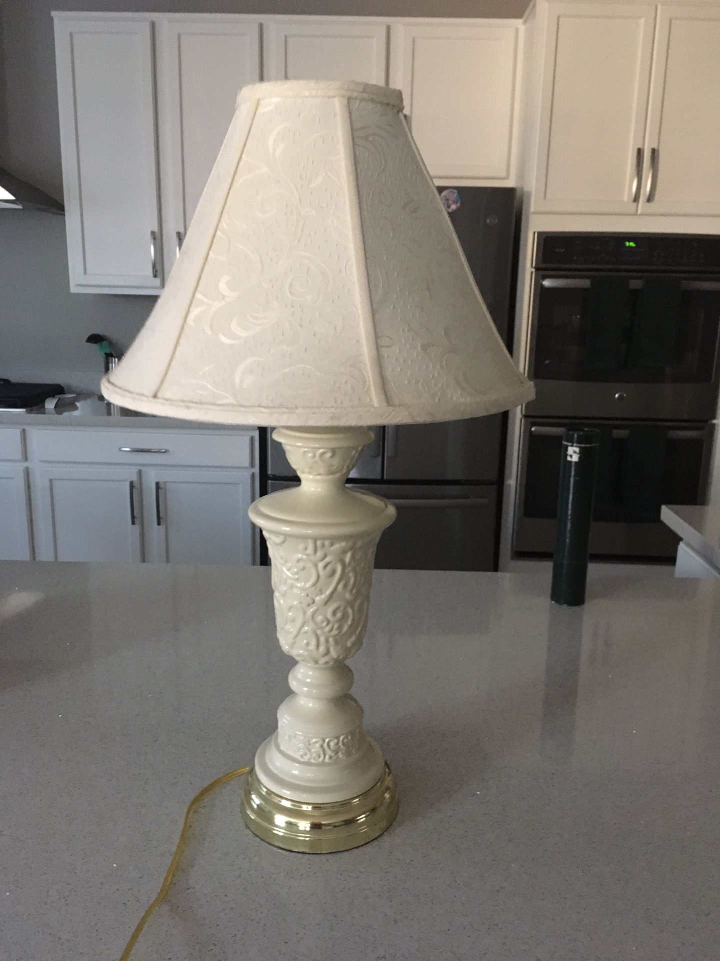 Cream and gold bedroom lamp
