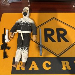 Vintage 1992 GI Joe Storm Shadow Hall of Fame 12” Hasbro Action Fig W/ Gun Sword