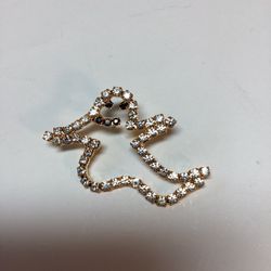Vintage Sparkly Rhinestone Ghost Pin/Lapel Pin/Brooch