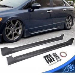 ABS Side Skirts Mug RR Style For 2006-2011 Honda Civic Sedan 4DR 07 08 09