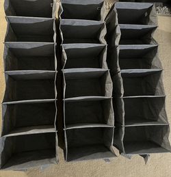 3 Amazon Basics 6-Tier Hanging Closet Shelf Organizer for sale