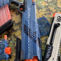 Nerf Rival Atlas XVI-1200 Blaster Toy, Blue