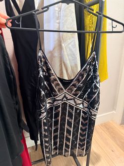 Black and silver blouse