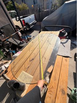 Glass table complete with silver legs