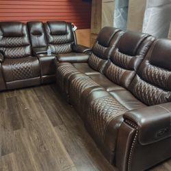 New Top Grain Leather Sofa And Loveseat 