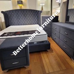 New 4pc Bedroom Set In Box 📦 Buy Now Pay Later No Credit Needed $39 Down 