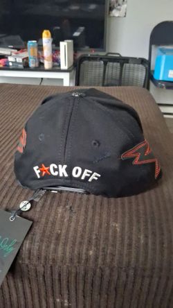 Black Snapback Hat with Embroidered Graphic