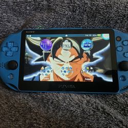 Playstation PS Vita Aqua Blue 2000 Series Mod--bed Playstation Psp Video Game Console Psvita Boxed