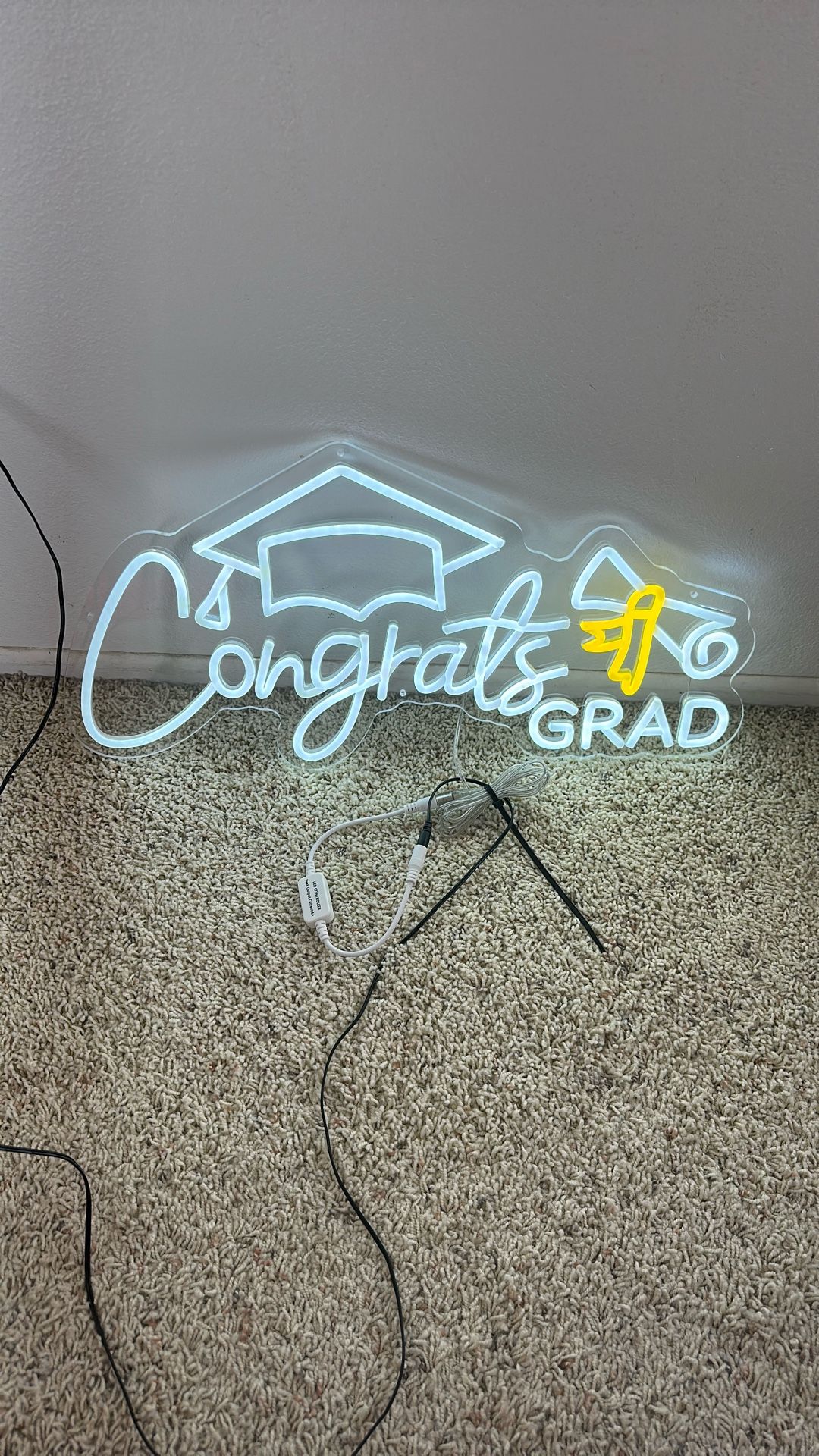Neon Congrats Graduation Sign