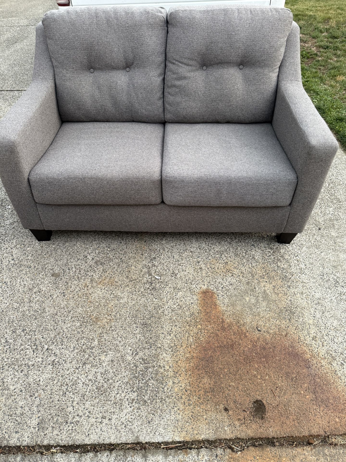 Grey Couch Love Seat 