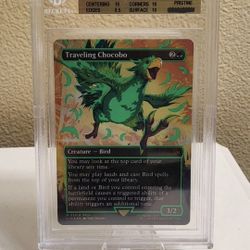 Magic The Gathering Final Fantasy Traveling Chocobo Neon Green BGS 10