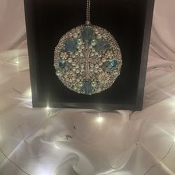 Vintage Jeweled Ornament Shadowbox