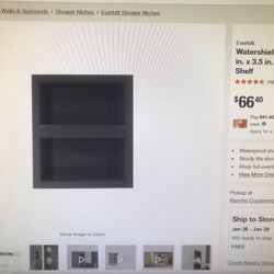 Everbilt Waterside Shower System 13.23in.x15.25in.x3.5in.Shower Niche With Adjustable Shelf(I have four)