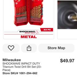 Milwaukee drill bits brand new 23pcs