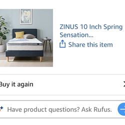 Brand New twin bed With Frame. Never Used. 