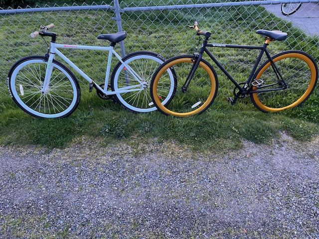 His And Hers Pure Fix Single Gear/fixed Gear Bikes(black Bike Sold)