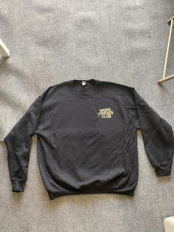 Weird friends club black crew sweater