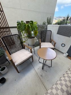 Patio set, small size table 2 chairs.