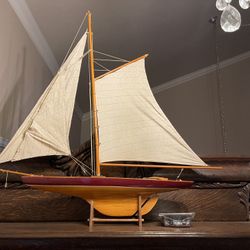 Wooden Sail Boat 
