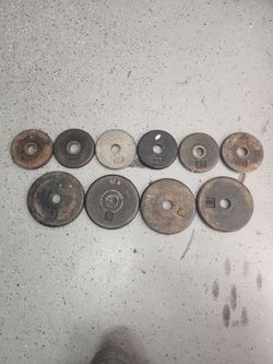 Iron weights for 1 inch bars