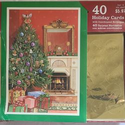 Christmas Greeting Cards With Coordinated Envelopes 