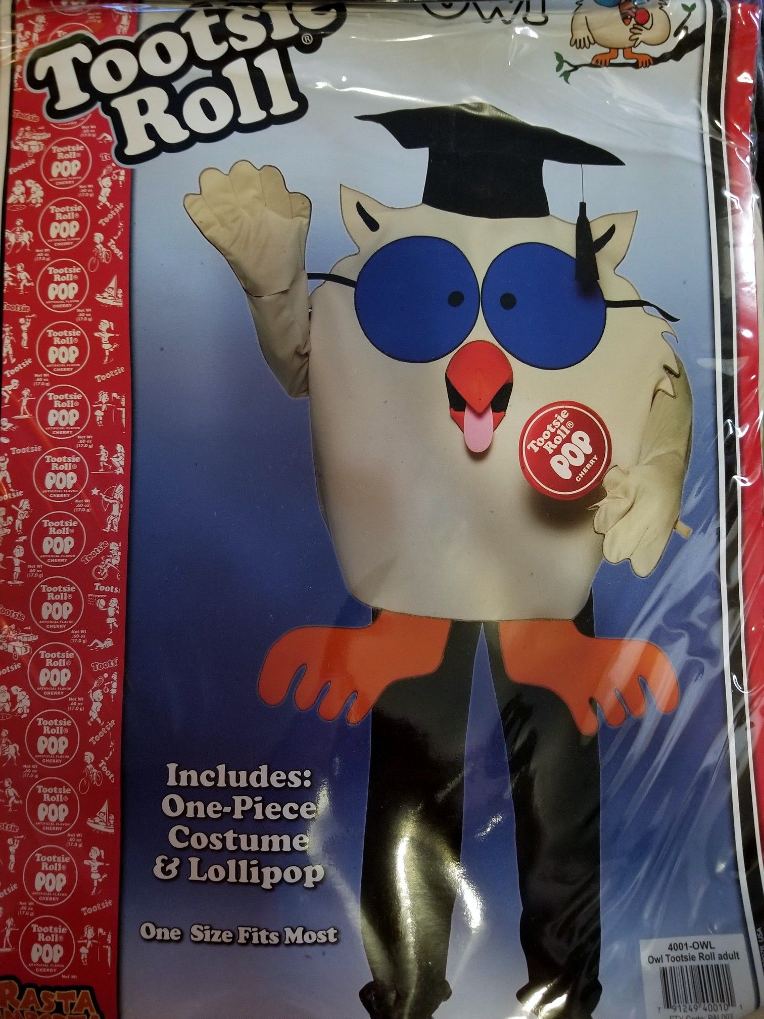 New Tootsie Roll Pop Mr Owl Adult Costume