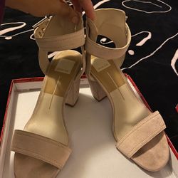 Dolce Vita Suede Pink Chunky Heels 6.5 OBO