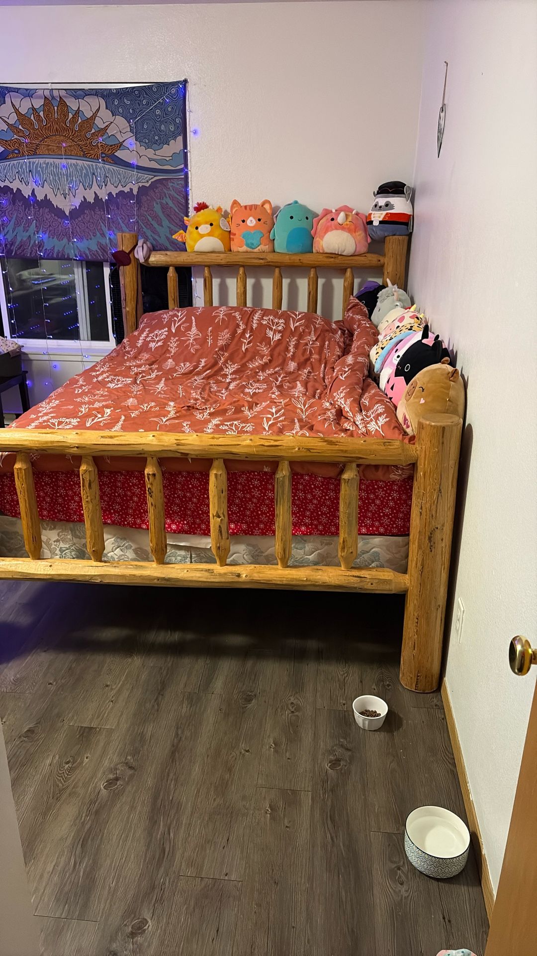 Rustic Ranch Style Log Bed Frame 