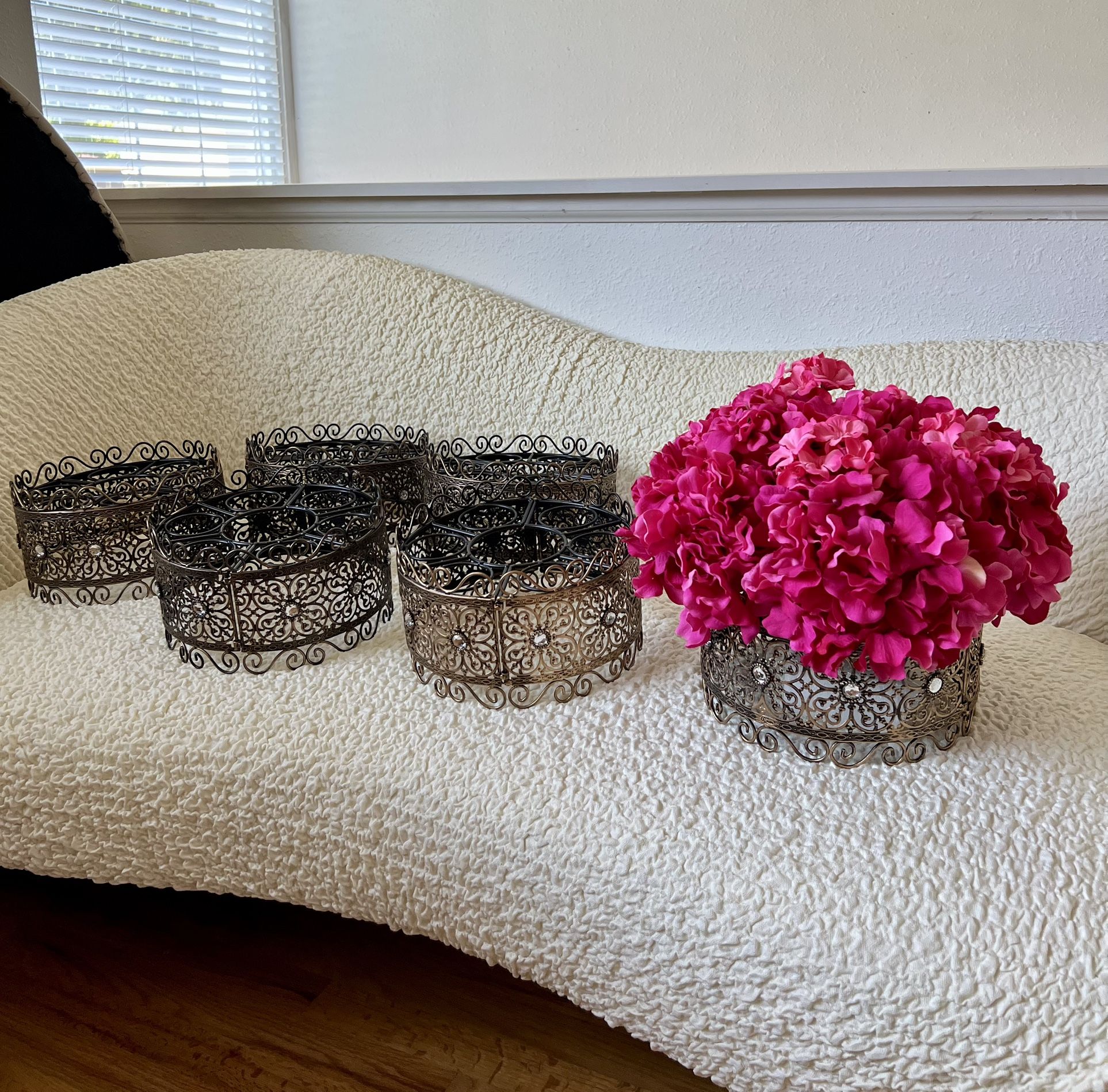 NEW 6 Vases Para Centro De Mesa $35