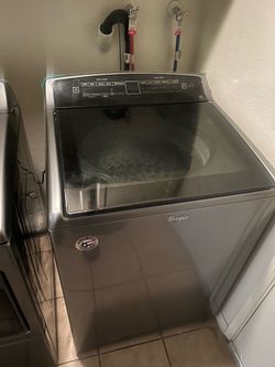 Gray/Black Washer and Dryer