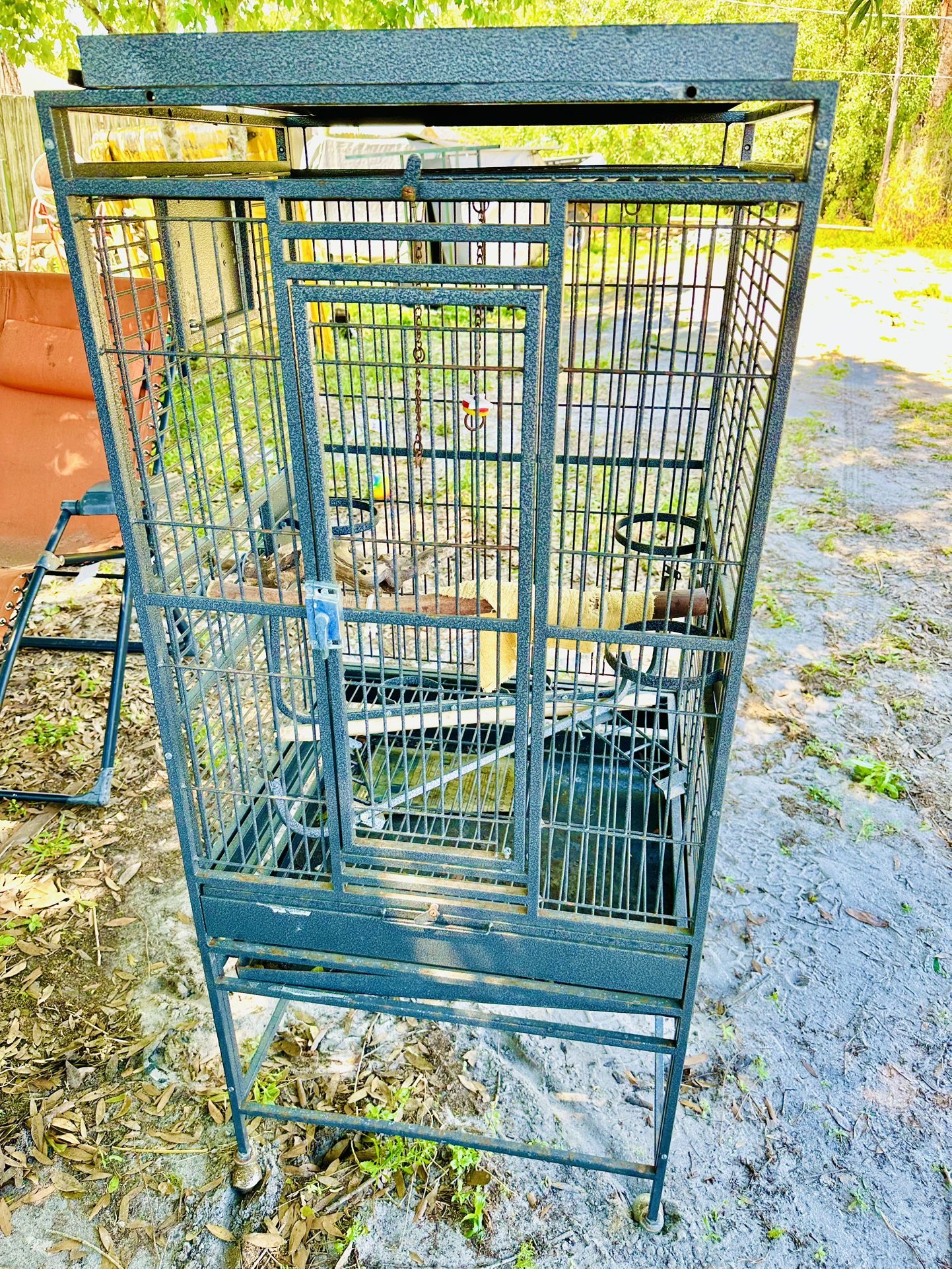 Bird Cage (tall With Wheels)