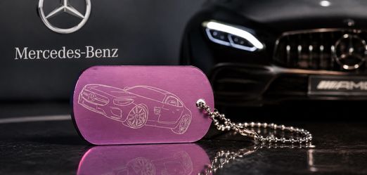 Pink Mercedes AMG Gt Keychain