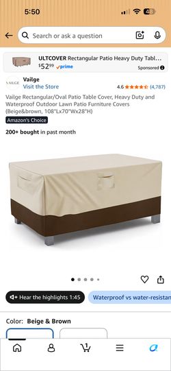 Patio Table Cover