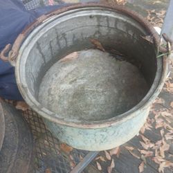 Old Copper  Fire Pot.  Kettle 