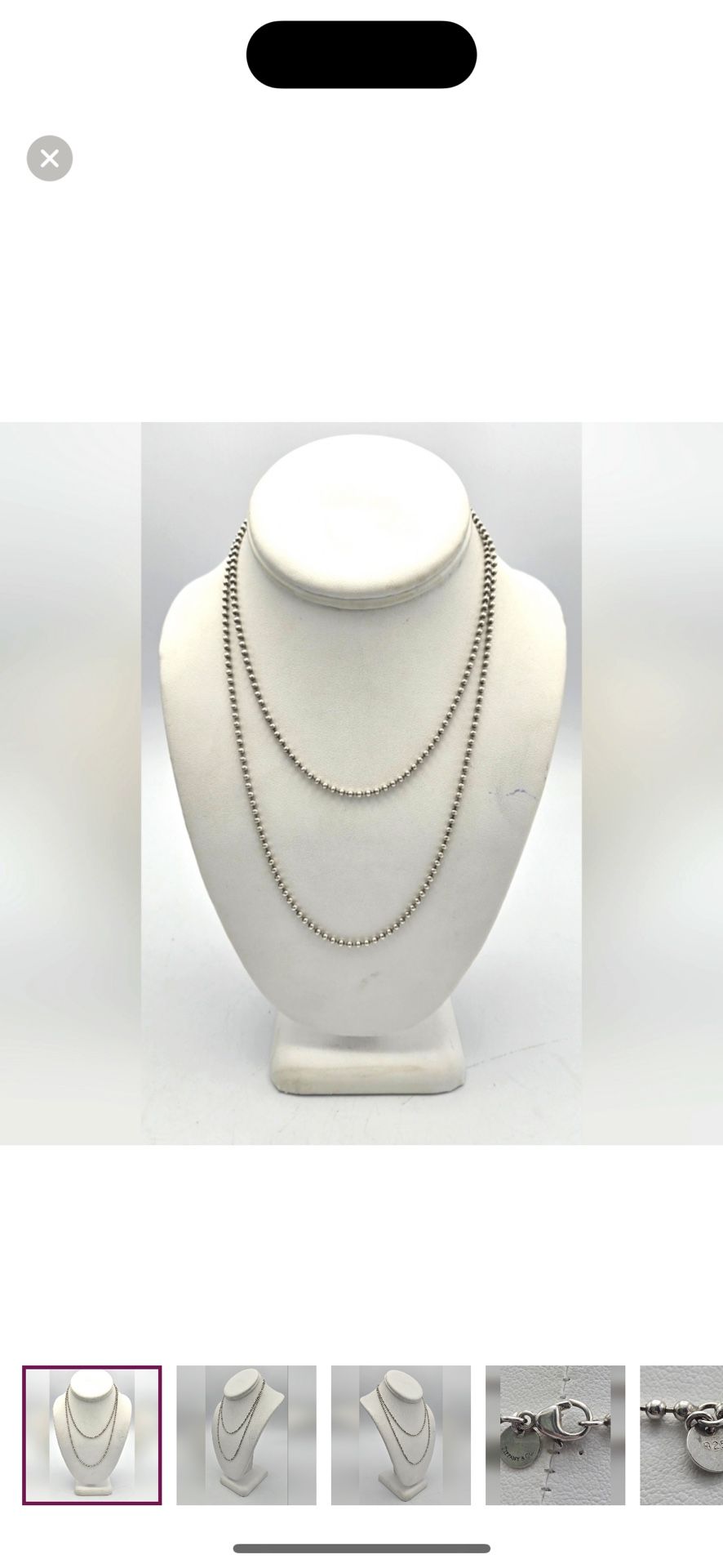 Rare Tiffany & Co. 34 inch Beaded Necklace 💕
