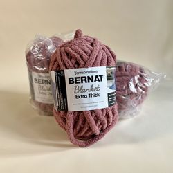3 BERNAT Blanket Extra Thick Yarn 600g ROSE Polyester