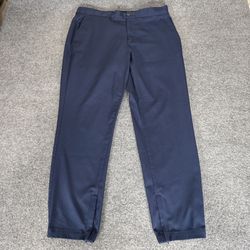 Mizzen+Main Pants Mens XL 36x30 Navy Blue Athletic Pants Joggers Ankle Split