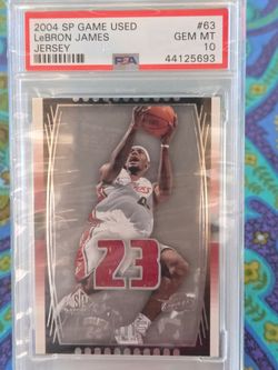 2004 SP Game Used Jerseys Lebron James PSA 10 gem mint POP 2
