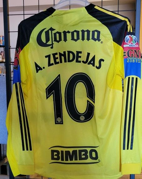 Adidas mens 2025 Club America Jerseys Manga larga Size XL Fidalgo y Zendejas no Trade 