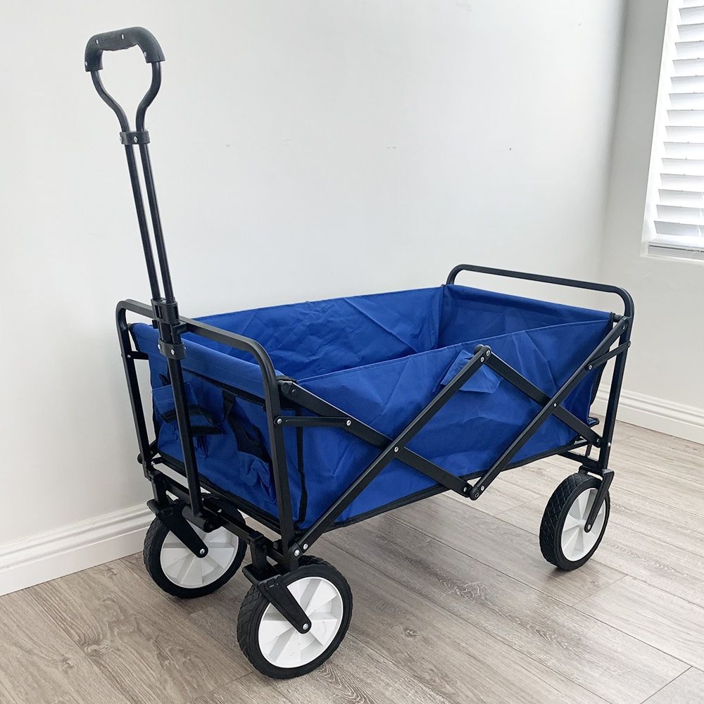 New $65 Collapsible Folding Wagon Utility Beach Wagon Cart Outdoor Camping 34x20x22” (2 colors)