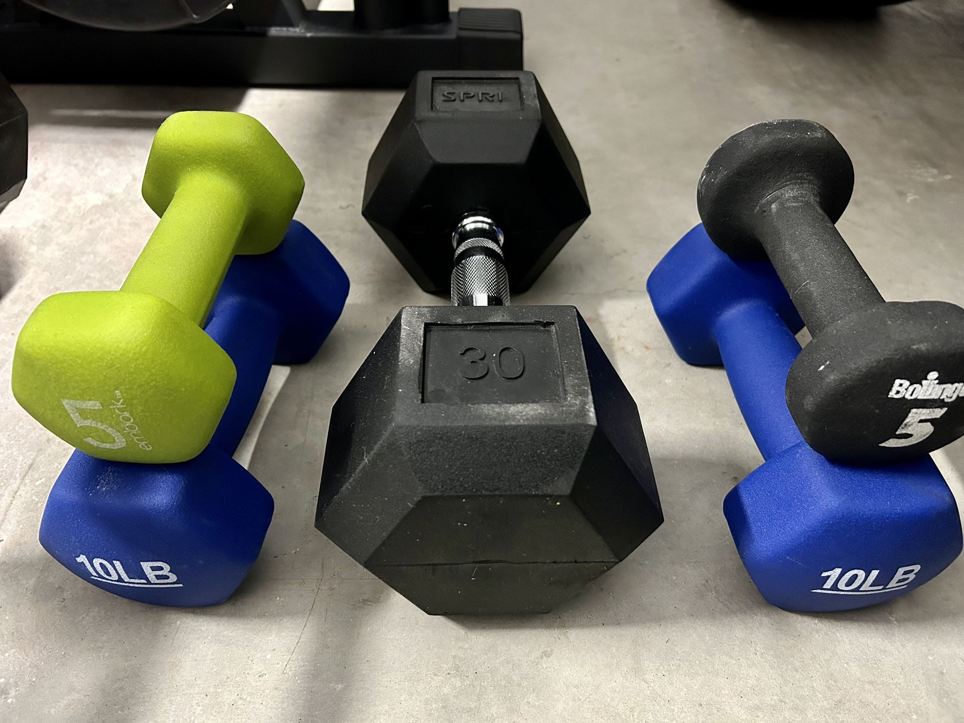 Dumbbell Weights (1x30 / 2x10s /2x5s)