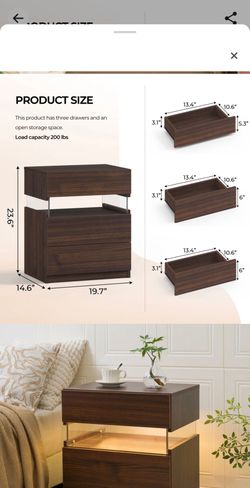 LED Nightstands (Set of 2)