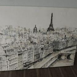 Paris Painting - Canvas 