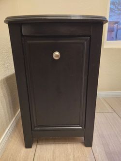 Black Wood Tilt-Out End or Side Table