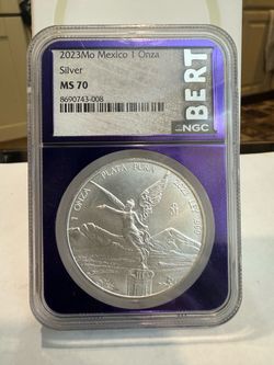🔥 RARE 🔥 2023 Mexico Silver Libertad NGC MS70 Perfect Grade (BERT Purple Core)