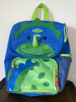 Skip Hop Zoo big kid 3D dinosaur backpack - blue and green - VERY GOOD CONDITION
